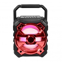 Laser Portable Bluetooth Speaker Water Resistant Built in Battery Red