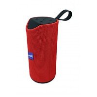 Laser Barrell Bluetooth Splashproof Speaker Hand free and Built in Mic Red