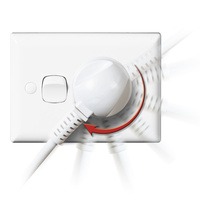 Arlec 240V 10Amp Swivel Plug Extension Lead 5m White SPL5