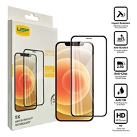 USP Apple iPhone 12 Pro Max (6.7') Armor  Glass Full Cover Screen Protector -  9H Hardness, Scratch-Resistance, Anti-fingerprint, 5 Years Warranty