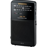 SANGEAN SR35 AM FM Handheld Receiver with Built-In Speaker Portable Radio Black