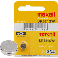 Maxell 1.55V Button Cell 364 Silver Oxide Battery 