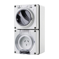 3 Pin Flat Industrial Switch & Socket 10A