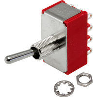 4 Pole Toggle Switch With Nut & Washer