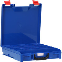 Storagetek ABS Small Blue Case With Dividers Suitable for Electricians Plumbers Data Cable Installers