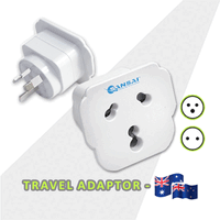 Sansai 2400W 50Hz 240V Both Large & Small Pins Universal Travel Adaptor