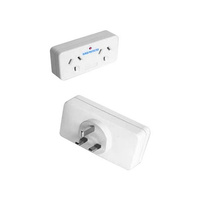 Sansai DOUBLE Outlet Travel Adaptor With Surge Protection AUSTRALIA to UK Singapore