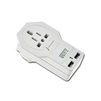 Sansai World Surge Protected Travel Adaptor Plus 2 USB charging outlets