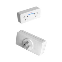 Sansai Travel Adaptor Double Australia- NZ Sockets Single US Plug Surgeprotected