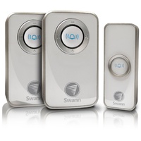 Swann SWHOM-DC820P2 2 Receivers Wireless Door Chime Silver
