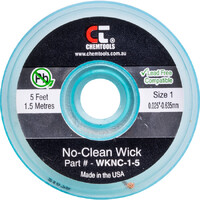CHEMTOOLS SWNC1S WKNC-1-5 No Clean Solder Wick Braid 0.8mm x 1.5m White