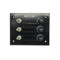 3 Gang SPST Switch Panel 15A switch rating Fuses for electrical safety