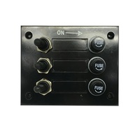 3-Way Switch Panel with Fuses and Ingress Protection 15A Switch Rating