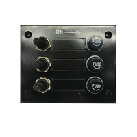 3-Way Switch Panel with Fuses and Ingress Protection 15A switch rating