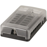 12 Way Fuse Block with Bus Bar Red LED blown fuse indication