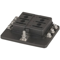 Blade Fuse 6 Way Block Screw Terminal Connection with fuse blown indicator LEDs