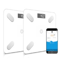 SOGA 2X Wireless Bluetooth Digital Body Fat Scale Bathroom Weighing Scales Health Analyzer Weight White
