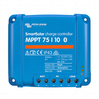 Victron Energy 12V/24V 10A Smart Solar MPPT75/10 Charge Controller/SCC075010060R