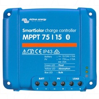 Victron Energy 12V/24V 15A Smart Solar MPPT75/15 Charge Controller/SCC075015060R