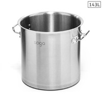 SOGA Stock Pot 143L Top Grade Thick Stainless Steel Stockpot 18/10 Without Lid