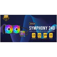 Antec SYMPHONY 240mm ARGB Advanced Liquid CPU Cooler, PWM Fan, PTFE Tubing, LGA 115x, 1200, 2011-v3, 2066, AM4, AM5, 3 Yrs Warranty