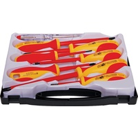 8 piece insulated 1000v screwdriver kit includes 2.5,4,5.5, 6.5mm slotted