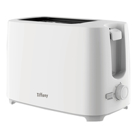 Tiffany 750w 2 Slice Cool Touch Toaster 7 Settings Auto Pop Up TTW2 WHITE-NEW