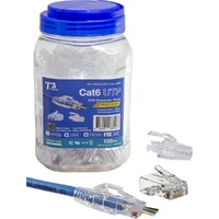 100Pk Cat6 Utp Snap Plug And Boot Combo Jar