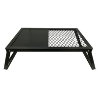 Barbecue Heavy steel Plate with Sturdy Folding Legs Folds completely flat