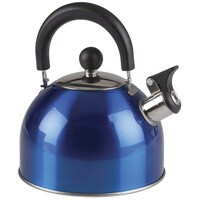 Rovin Blue Stainless Steel Whistling Kettle 2L including handle