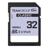 Team Group Classic SDHC UHS-1 V10 SD Memory Card 32GB, R/W (Max) 80MB/s 15MB/s