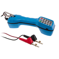 Lineman Test Set Blue Colour Telephone Button Phone Spring Loaded Belt Clip 
