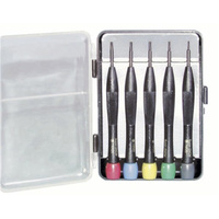 5 Pce Torx Screwdriver Set with plastic case 20mm Blade length