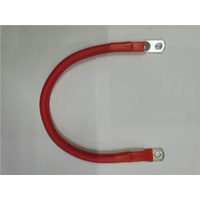 450mm 0 Gauge Tinned Battery Power Lead Red Heavy Lugs with 12.7mm Hole