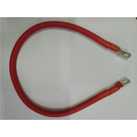 0 Gauge Tinned Battery Power Lead 750mm  Red