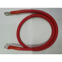 0 Gauge Tinned Battery Power Lead Red 1220mm hole and heatshrink sleeve