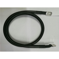 Gauge 0 Tinned Battery Power Lead Black 1220mm terminated heavy lugs with 12.7mm