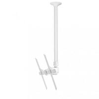 ATDEC Telehook 30-70 Large Display Ceiling Mount Tilt with Height Adjustable Pole (Long). Max load 65kg. Universal VESA. White.