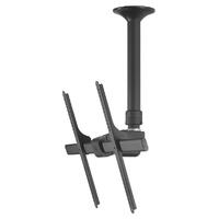 ATDEC Telehook 30-70 Large Display Ceiling Mount Tilt with Height Adjustable Pole (Short). Max load 65kg. Universal VESA. Black.