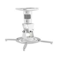 TiXX PM15W Aluminium Projector Ceiling Mount 15Kg Max. White.