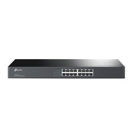 TP-Link TL-SF1016 16-port 10/100M Switch, 16 10/100M RJ45 ports, 1U 19-inch rack-mountable steel case