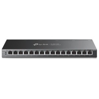 TP-Link TL-SG116P 16-Port Gigabit Desktop Switch with 16-Port PoE+, Up to 250 m, Isolation Mode, PoE Auto Recovery, Plug and Play