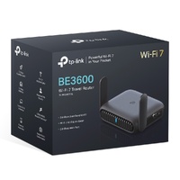 TP-Link TL-WR3602BE BE3600 Dual-Band Wi-Fi 7 Portable Travel Router 688 Mbps at 2.4 GHz at + 2882 Mbps at 5GHz, 2.5G Multi-Gig Connectivity