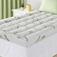 Giselle Bedding 1500GSM Pillowtop Mattress Topper Bamboo Mattress Pad for Back Pain Relief Washable 11cm Thick Bed Cover with 45cm Deep Pocket King Si