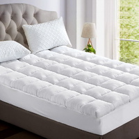 Giselle Bedding 5cm Bamboo Pillowtop Mattress Topper 1000GSM Mattress Pad for Back Pain Relief Washable Breathable Protector with 45cm Deep Pocket Dou