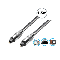 Sansai TOS-015 1.5m Digital Audio Optical Toslink Fibre Lead Cable Connector
