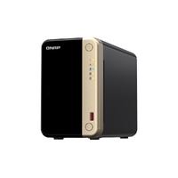 QNAP TS-264-8G 2 Bay desktop NAS 8 GB DDR4 onboard not expandable 2 x 3.5'/2.5' SATA 6Gb/s drive bays 2 x M.2 2280 PCIe Gen 3 x1 slots 2 x 2.5GbE