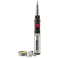 Pro Gas Soldering Tool Kit 3interchangeable metal tips cleaning sponge deflector