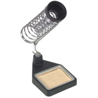 Deluxe Soldering Iron Stand removable sponge tray and twin spiral iron holder