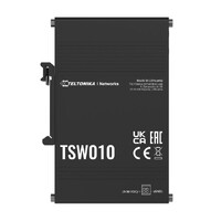 Teltonika DIN Rail Ethernet Switch, 5x Ethernet ports with speeds of up to 100 Mbps, Integrated DIN rail bracket, Plug and Play, PSU excluded